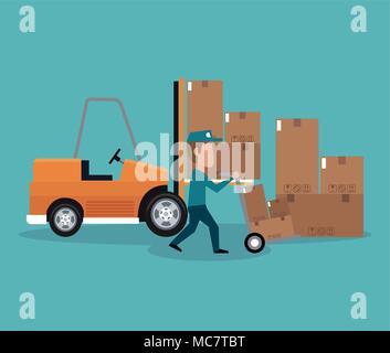 Delivery and logistics concept Stock Vector