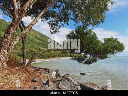 Beautiful Ellis Beach just north of Cairns in far north Queensland, Australia Stock Photo