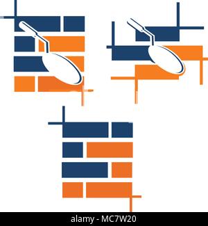 Construction Solution Template Set Stock Vector
