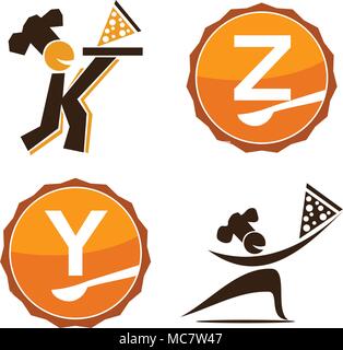 Restaurant Template Vector Set Stock Vector