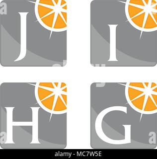 Compass Guide Solutions Template Set Stock Vector