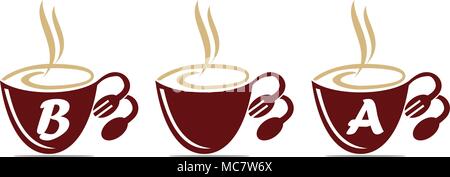 Coffee Cup Restaurant Set Stock Vector