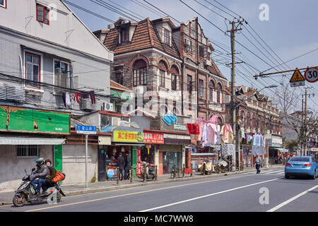 The Shanghai Ghetto, formally known as the Restricted Sector for Stateless Refugees, was an area of approximately one square mile in the Hongkew distr Stock Photo