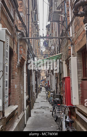 The Shanghai Ghetto, formally known as the Restricted Sector for Stateless Refugees, was an area of approximately one square mile in the Hongkew distr Stock Photo