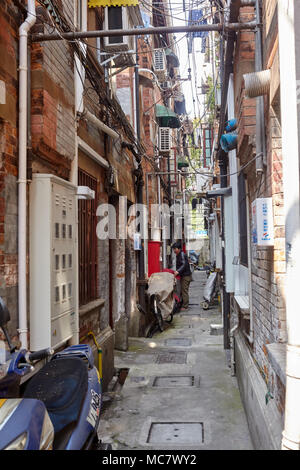 The Shanghai Ghetto, formally known as the Restricted Sector for Stateless Refugees, was an area of approximately one square mile in the Hongkew distr Stock Photo