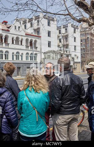 The Shanghai Ghetto, formally known as the Restricted Sector for Stateless Refugees, was an area of approximately one square mile in the Hongkew distr Stock Photo