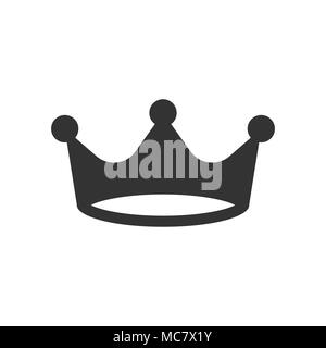 Crown diadem vector icon in flat style. Royalty crown illustration on white isolated background. King, princess royalty concept. Stock Vector