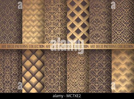Art Deco Patterns Set Stock Vector