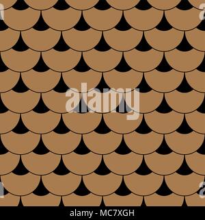 Geometric fish scales chinese seamless pattern. Wavy roof tile background for design. Modern repeating stylish luxury texture. Flat pattern. Vector Stock Vector