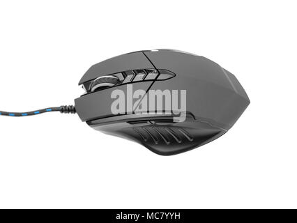 Modern gaming mouse isolated on white. Stock Photo