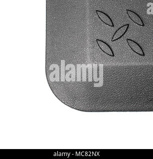 Black Rubber Mat bottom-up. Stock Photo