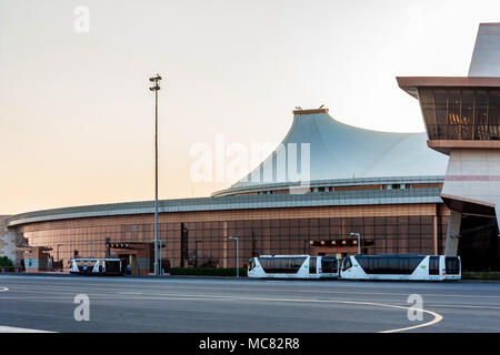 SHARM EL-SHEIKH, EGYPT - AUGUST 24, 2010: Outside view of Sharm El Sheikh Airport. It is the third-busiest airport in Egypt after Cairo International  Stock Photo