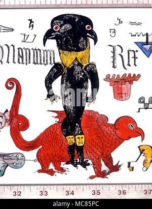 DEMONS - MAYMON REX. The 'demon king' Maymon, from an English grimoire ...