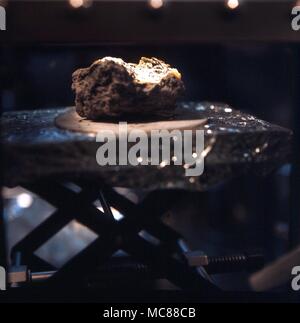 Moon rock brought back on Apollo 11 on display at the Neil Armstrong ...