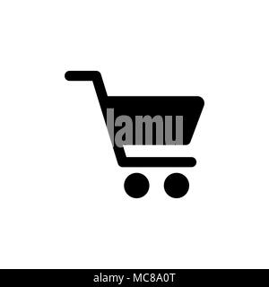 Shopping cart icon in flat style. Shopping symbol Stock Vector