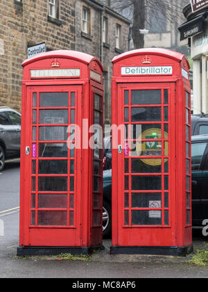 Defibrillator in a converted Red GPO Phone Box, GPO Telephone Box Stock ...