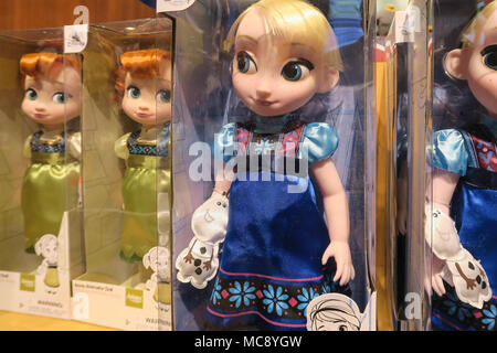 Disney Animators' Collection Dolls in the Disney Store in Times Square,  NYC, USA Stock Photo - Alamy