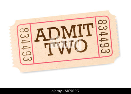 Admit two movie ticket Stock Photo