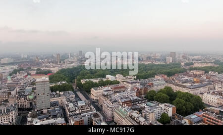 European Capital City London Central Skyline around St James's Park and Green Park in Westminster England UK Stock Photo