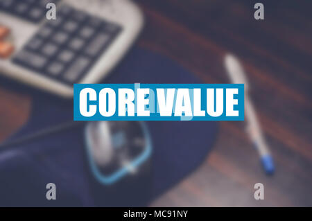 core value with business blurring background Stock Photo