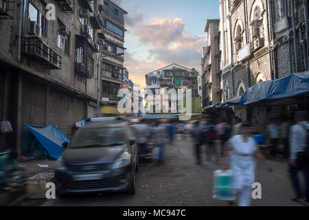 Mumbai, formerly Bombay - a city in the west of India, on the Arabian Sea coast. Maharashtra Civic Centre. slum Stock Photo