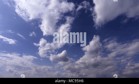 Fantastic soft white clouds against blue sky Stock Photo