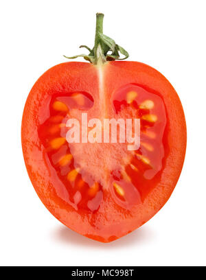 sliced cocktail tomato path isolated Stock Photo