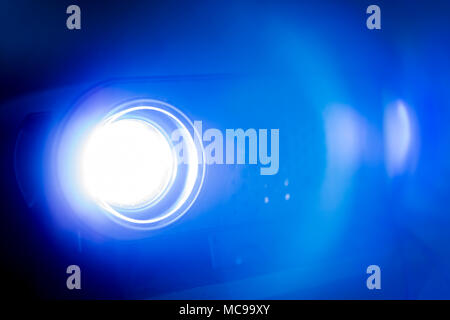 Electric blue light flare special effect Stock Photo