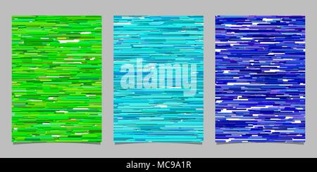 Abstract horizontal rounded stripe background brochure template sets Stock Vector