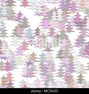 Abstract random pine tree pattern background - vector Christmas holiday decoration design Stock Vector