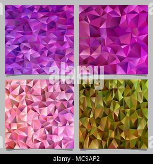 Feometrical abstract triangle background set Stock Vector