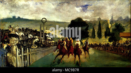 The Races at Longchamp, 1864 by Édouard Manet Stock Photo