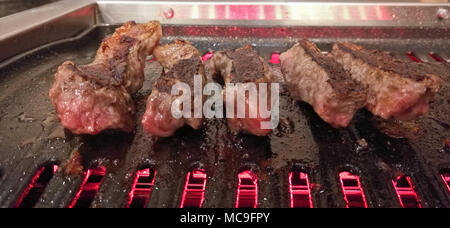 Superb legendary Wagyu beef grilled medium rare Stock Photo