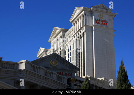 Exterior view of the Caesars Palace Hotel and Casino hotel complex in Las Vegas, NV, USA Stock Photo