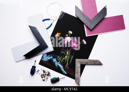 Tools to frame a picture Stock Photo