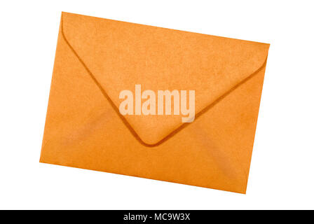 Manila brown paper envelope isolated on white background Stock Photo