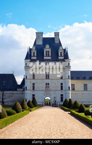 Château de Valençay is a residence of the d'Estampes and Talleyrand-Périgord families in the commune of Valençay, the Indre département of France. Stock Photo