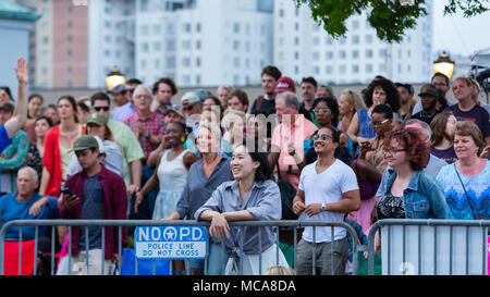 New Orleans, USA. 13th Apr, 2018. 2018 French Quarter Festival  in New Orleans, LA kicked off April 12th with over 20 stages spread out on the river walk and the streets of the French Quarter. Credit: Tom Pumphret/Alamy Live News Stock Photo