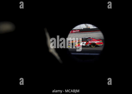 Bristol, Tennessee, USA. 14th Apr, 2018. April 14, 2018 - Bristol, Tennessee, USA: Kyle Larson (42) practices for the Food City 500 at Bristol Motor Speedway in Bristol, Tennessee. Credit: Stephen A. Arce/ASP/ZUMA Wire/Alamy Live News Stock Photo