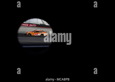 Bristol, Tennessee, USA. 14th Apr, 2018. April 14, 2018 - Bristol, Tennessee, USA: Daniel Suarez (19) practices for the Food City 500 at Bristol Motor Speedway in Bristol, Tennessee. Credit: Stephen A. Arce/ASP/ZUMA Wire/Alamy Live News Stock Photo