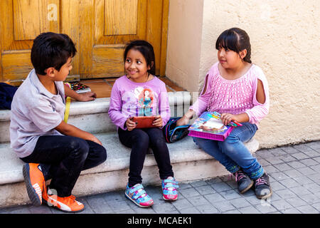 Mexico City,Hispanic,Coyoacan,Del Carmen,Museo Nacional de Culturas Populares,National Museum of Popular Culture,exterior outside,boy boys,male kid ki Stock Photo