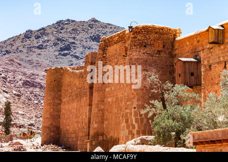Wall of Saint Catherine's Monastery, Egypt Stock Photo