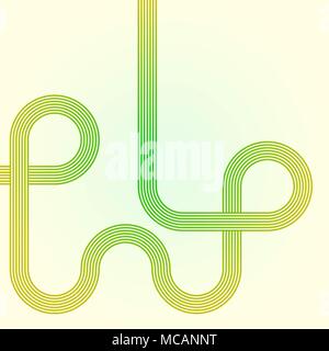 abstract vector background with stripes pattern - yellow and green Stock Vector