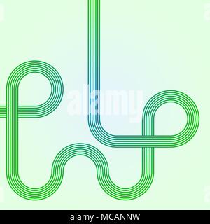 abstract vector background with stripes pattern - green and blue Stock Vector