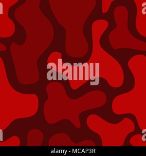 abstract vector chaotic spotted seamless pattern - red Stock Vector