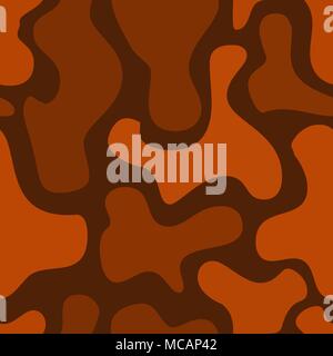 abstract vector chaotic spotted seamless pattern - orange Stock Vector