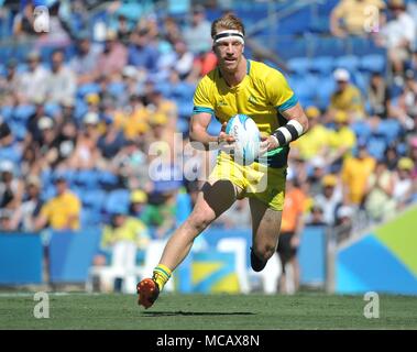 Queensland, Australia . 15th April, 2018. Ben O'DONNELL (AUS). Rugby 7s. XXI Commonwealth games. Robina Stadium. Gold Coast 2018. Queensland. Australia. 15/04/2018. Credit: Sport In Pictures/Alamy Live News Credit: Sport In Pictures/Alamy Live News Stock Photo