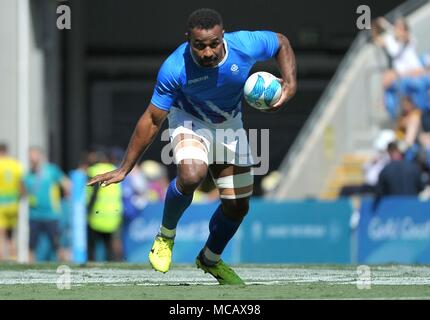 Queensland, Australia . 15th April, 2018. Joseva Nayacavou (SCO). Rugby 7s. XXI Commonwealth games. Robina Stadium. Gold Coast 2018. Queensland. Australia. 15/04/2018. Credit: Sport In Pictures/Alamy Live News Credit: Sport In Pictures/Alamy Live News Stock Photo