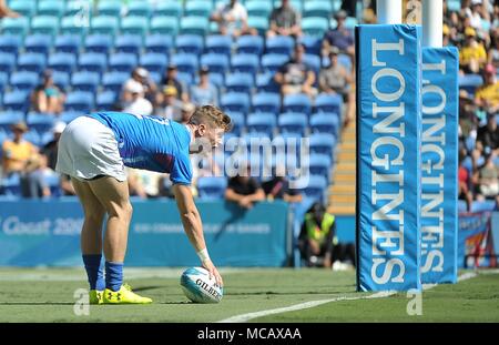 Queensland, Australia . 15th April, 2018. Darcy Graham (SCO). Rugby 7s. XXI Commonwealth games. Robina Stadium. Gold Coast 2018. Queensland. Australia. 15/04/2018. Credit: Sport In Pictures/Alamy Live News Credit: Sport In Pictures/Alamy Live News Stock Photo