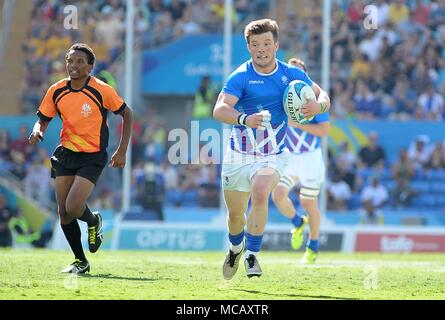 Queensland, Australia . 15th April, 2018. George Horne (SCO). Rugby 7s. XXI Commonwealth games. Robina Stadium. Gold Coast 2018. Queensland. Australia. 15/04/2018. Credit: Sport In Pictures/Alamy Live News Credit: Sport In Pictures/Alamy Live News Stock Photo